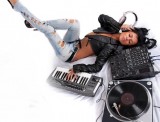 Sexy dziewczyna, zestaw dj-a, Pioneer, winyl
