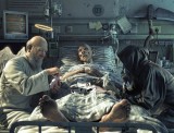 Na łożu śmierci, szpital, anioł śmierci, gra w karty